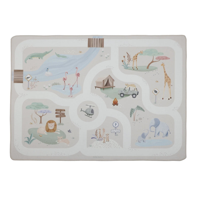 Little Dutch Autospielmatte Safari Friends Beige – Bild 1
