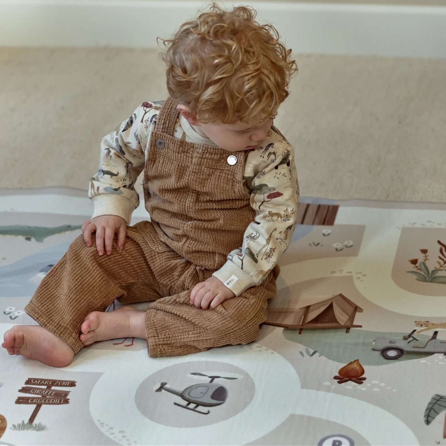 Little Dutch Autospielmatte Safari Friends Beige – Bild 2