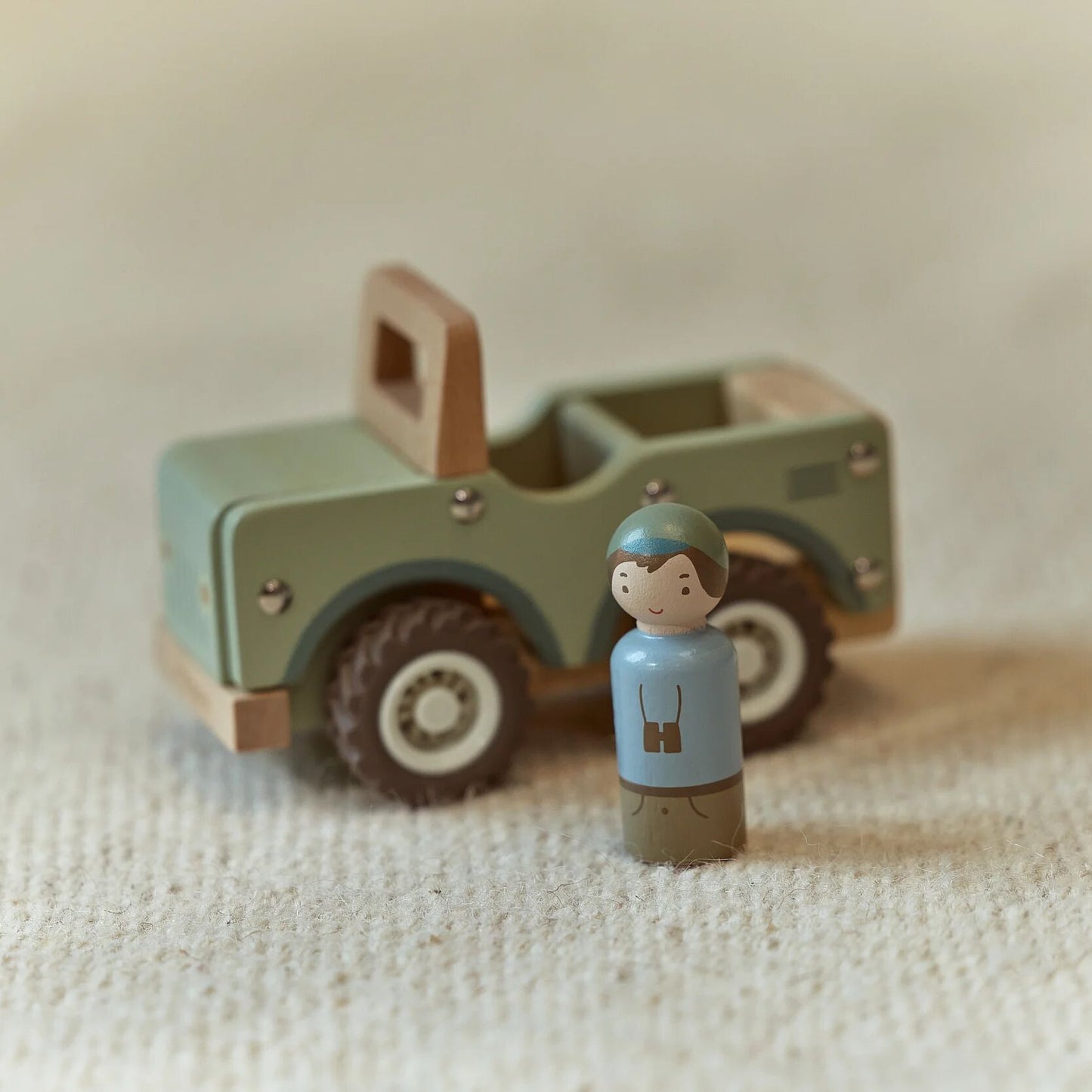 Little Dutch Safariauto aus Holz Grün – Detailansicht 5