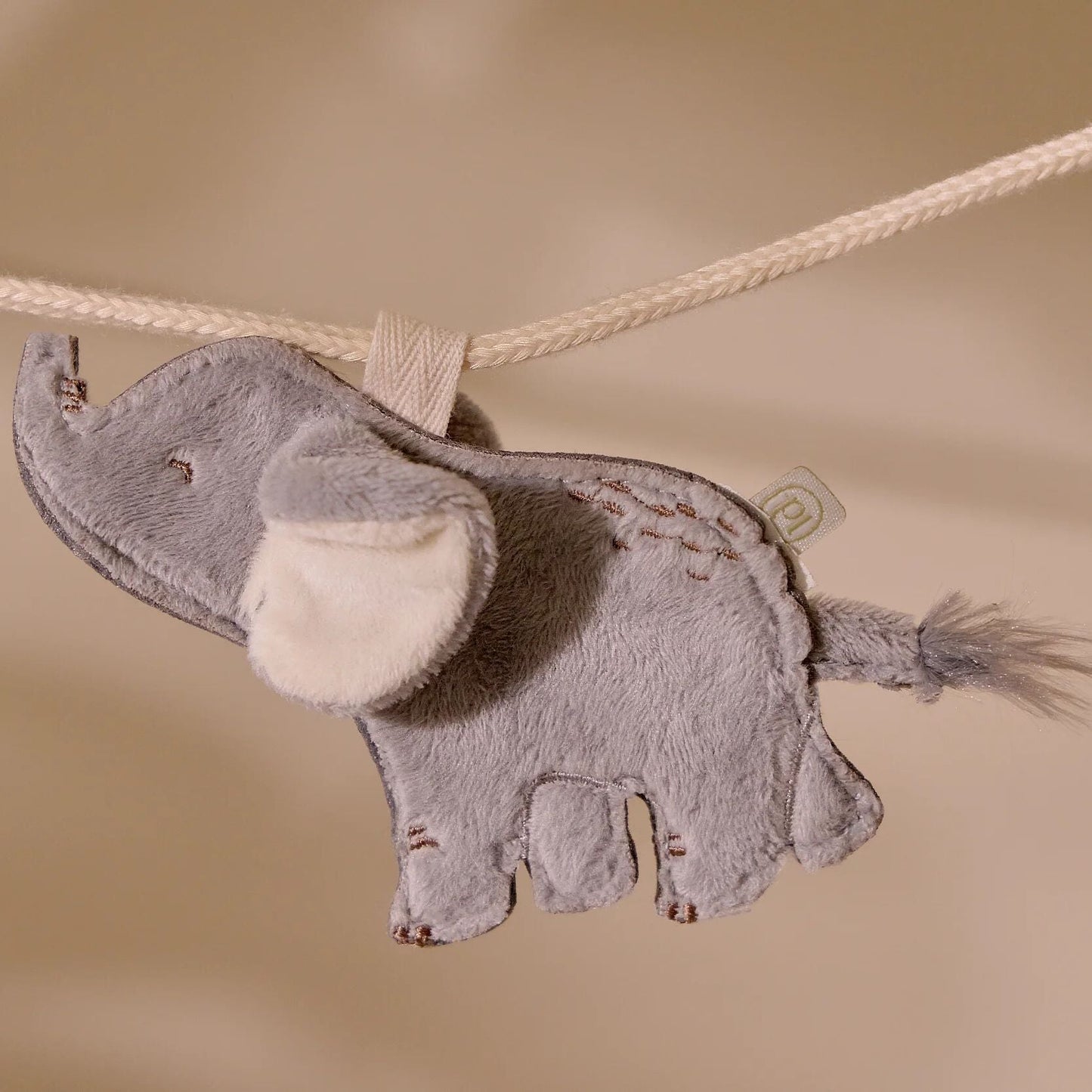 Girlandenelement Elefant Grau Detailansicht