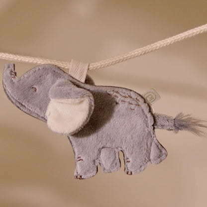 Girlandenelement Elefant Grau Detailansicht