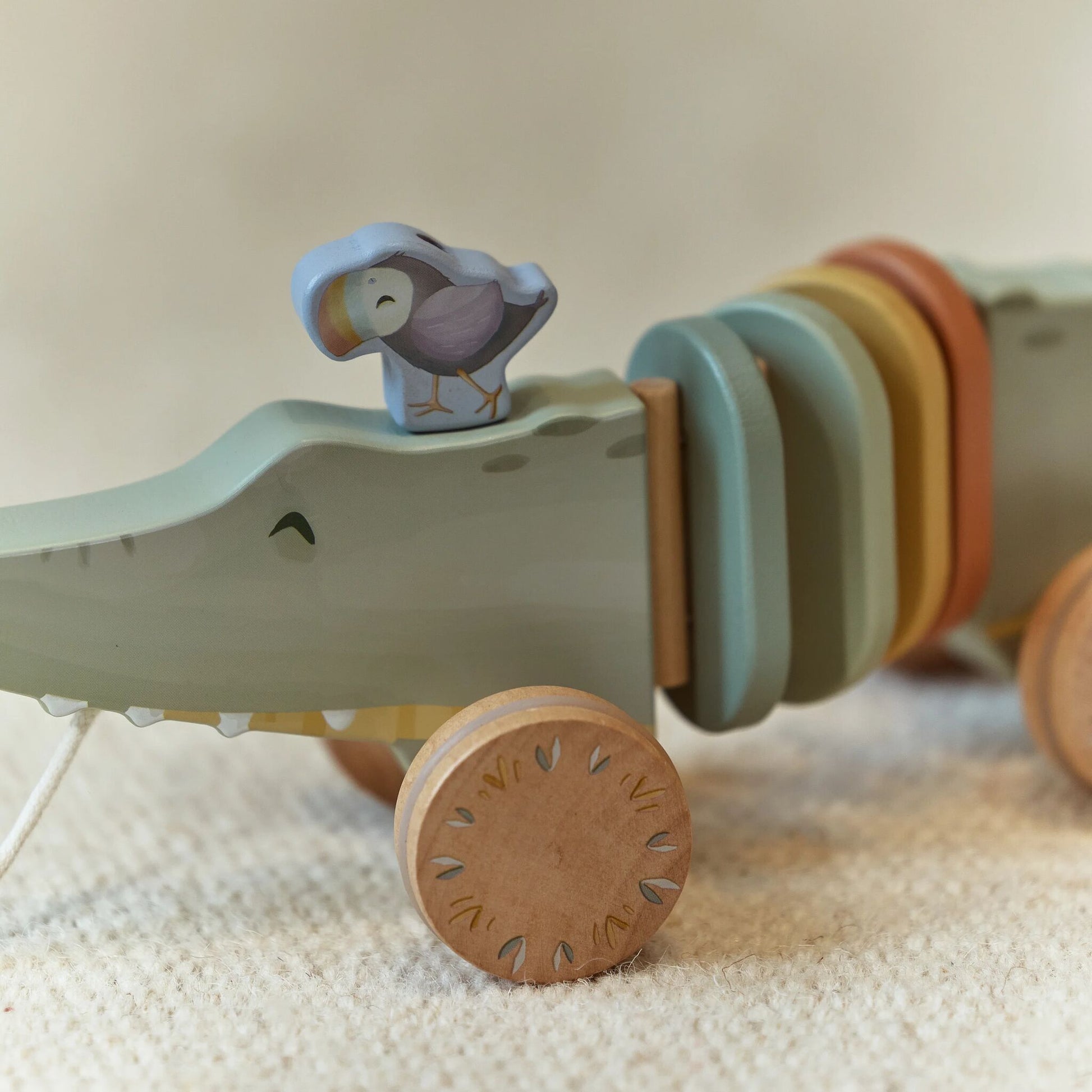 Little Dutch Zugtier aus Holz Grün Safari Friends – Detailansicht 3