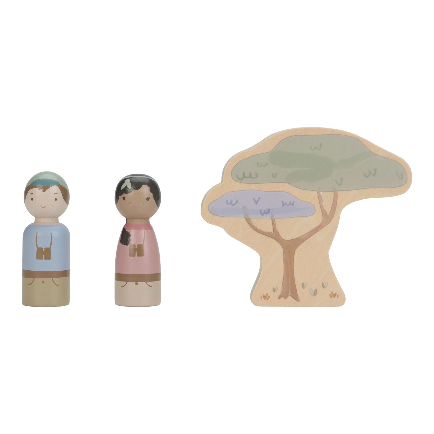 Little Dutch Safariauto aus Holz mit Tieren Grün Safari Friends – Bild 5