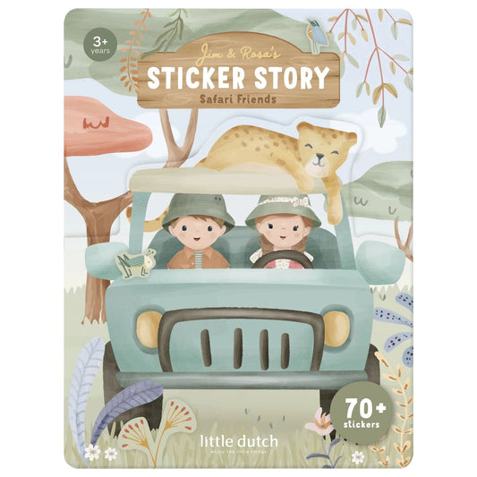 Little Dutch Aufkleberset Jim und Rosa Safari Friends – Studioaufnahme