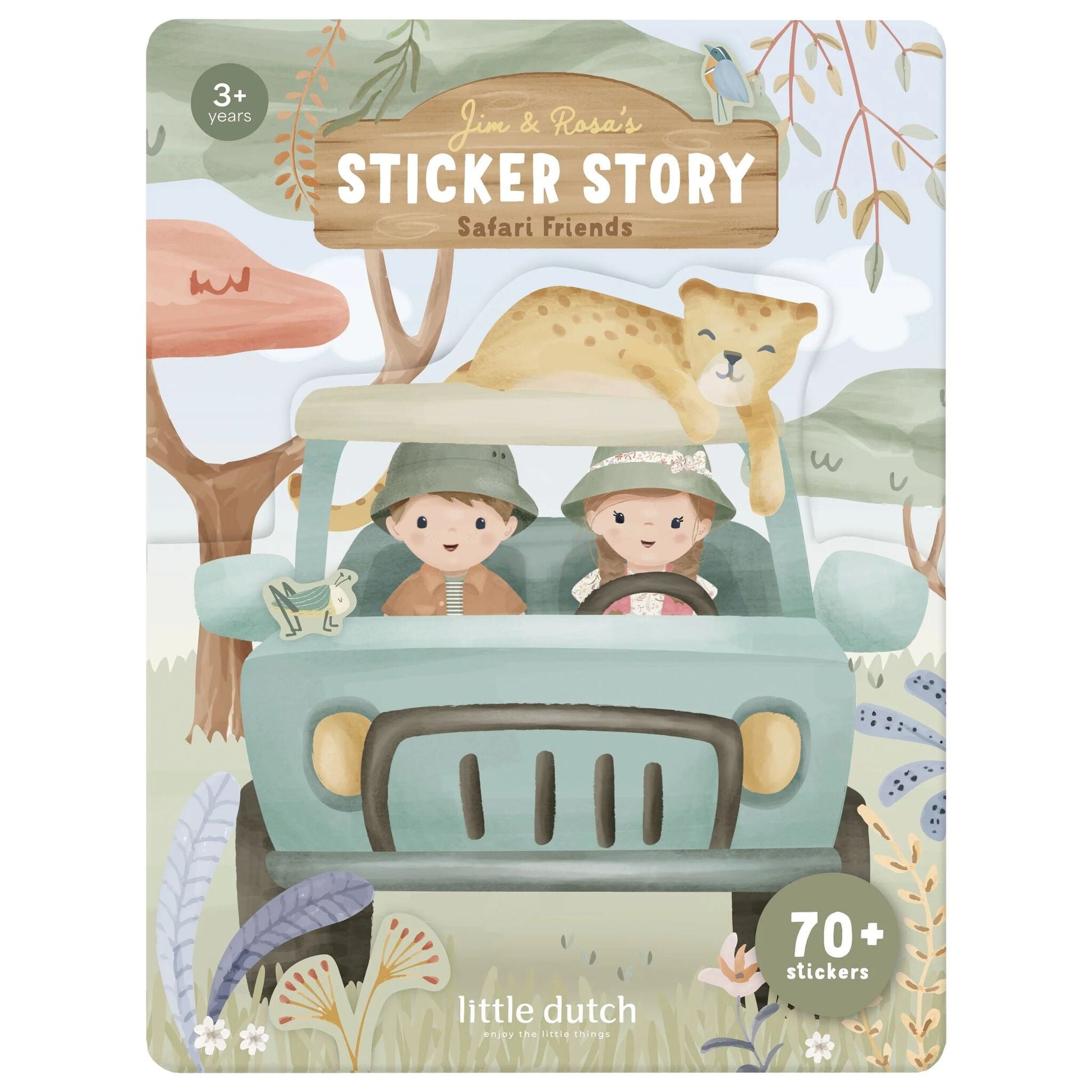Little Dutch Aufkleberset Jim und Rosa Safari Friends – Studioaufnahme