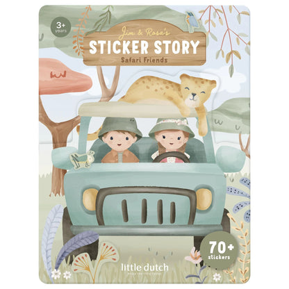 Little Dutch Aufkleberset Jim und Rosa Safari Friends – Studioaufnahme