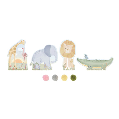 Little Dutch Bastelset Pompons Safari Friends – Seitenansicht