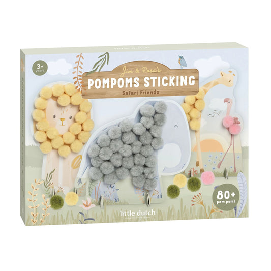 Little Dutch Bastelset Pompons Safari Friends – Studioaufnahme