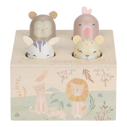 Little Dutch Pop up Holzspielzeug Grün Safari Friends – Bild 1