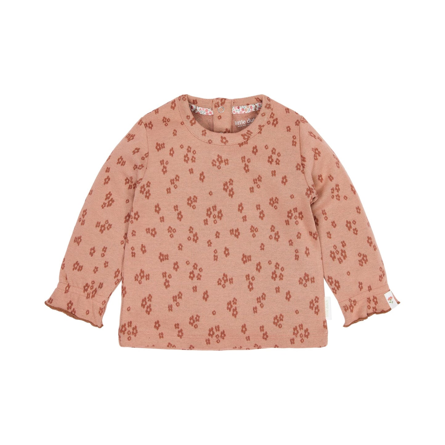 Langarmshirt mit rosa Blumendruck