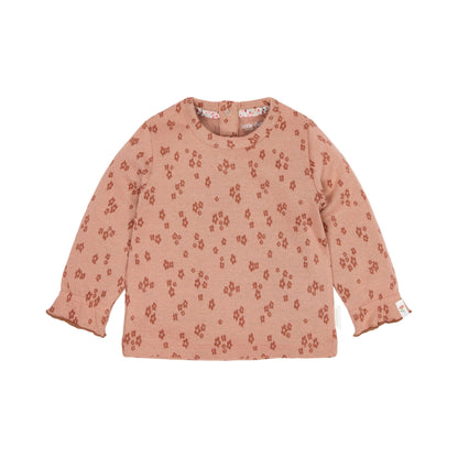 Langarmshirt mit rosa Blumendruck