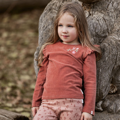 Langarmshirt in Rosa mit Rüschen Little Dutch Lifestyle