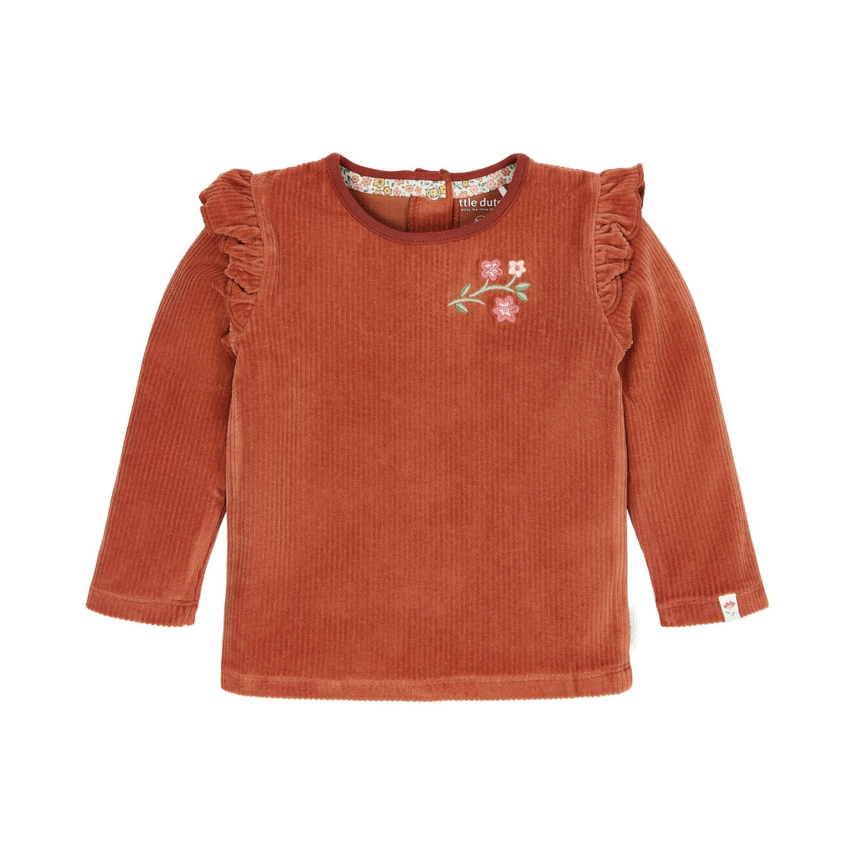 Langarmshirt in Rosa mit Rüschen Little Dutch