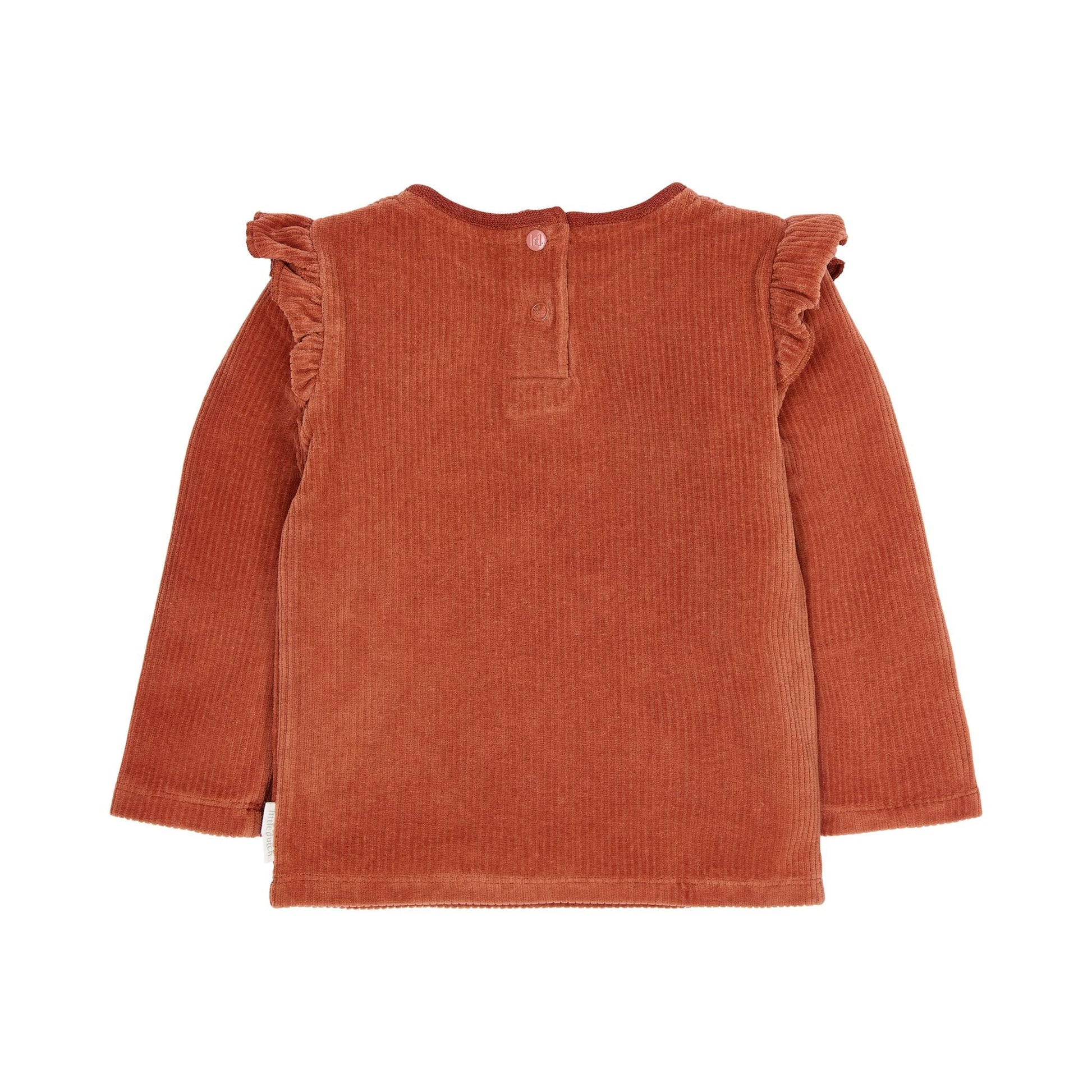 Langarmshirt in Rosa mit Rüschen Little Dutch Detail