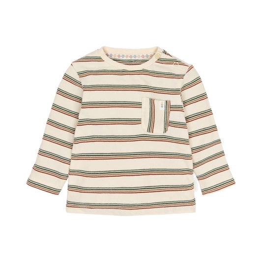 Langarmshirt Beige gestreift Little Dutch