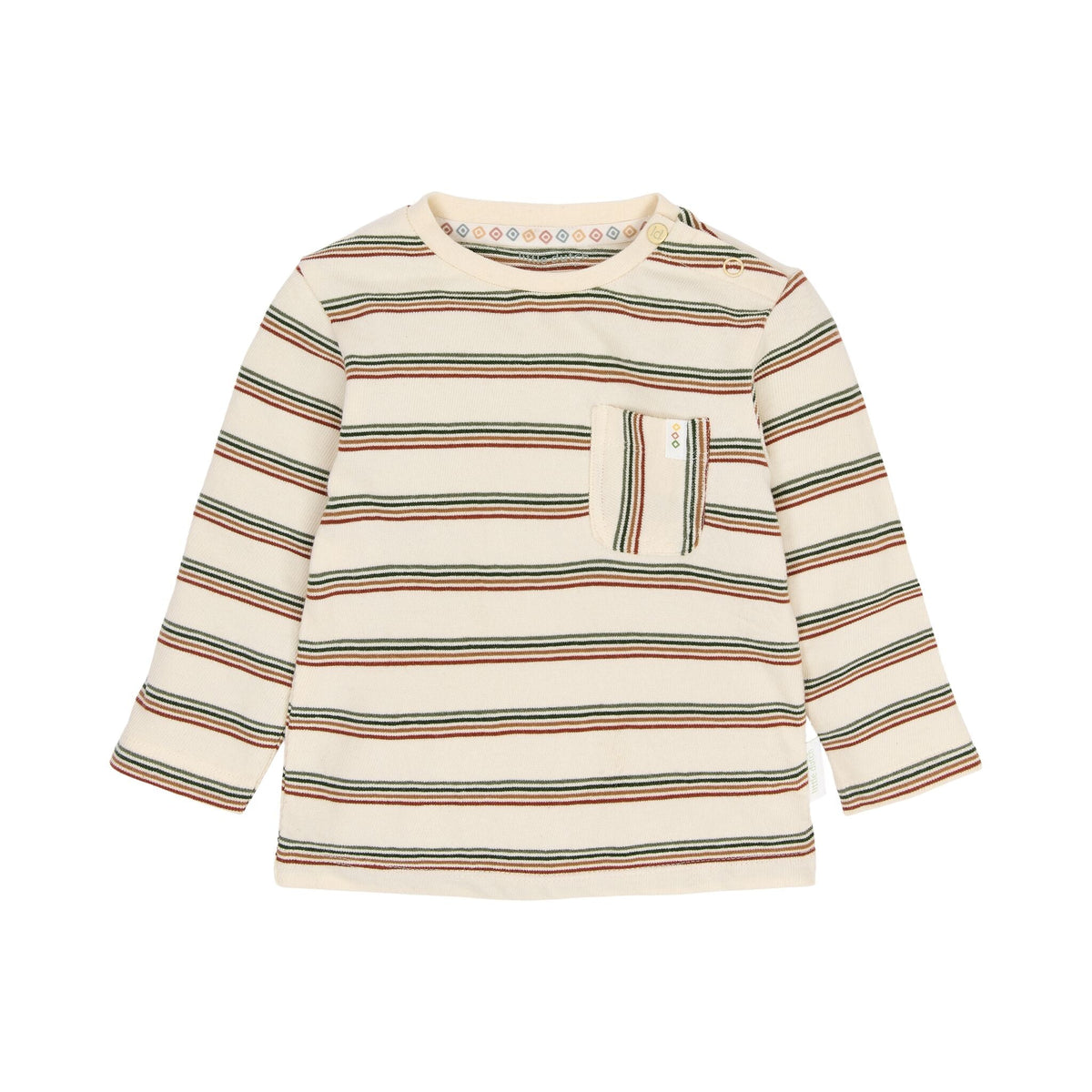 Langarmshirt Beige gestreift Little Dutch