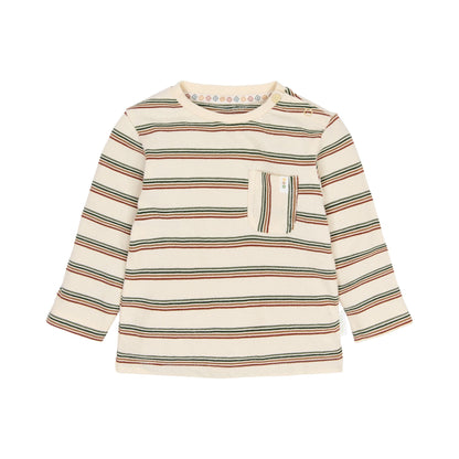 Langarmshirt Beige gestreift Little Dutch