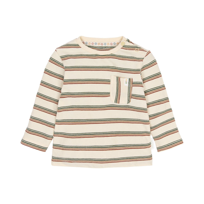 Langarmshirt Beige gestreift Little Dutch