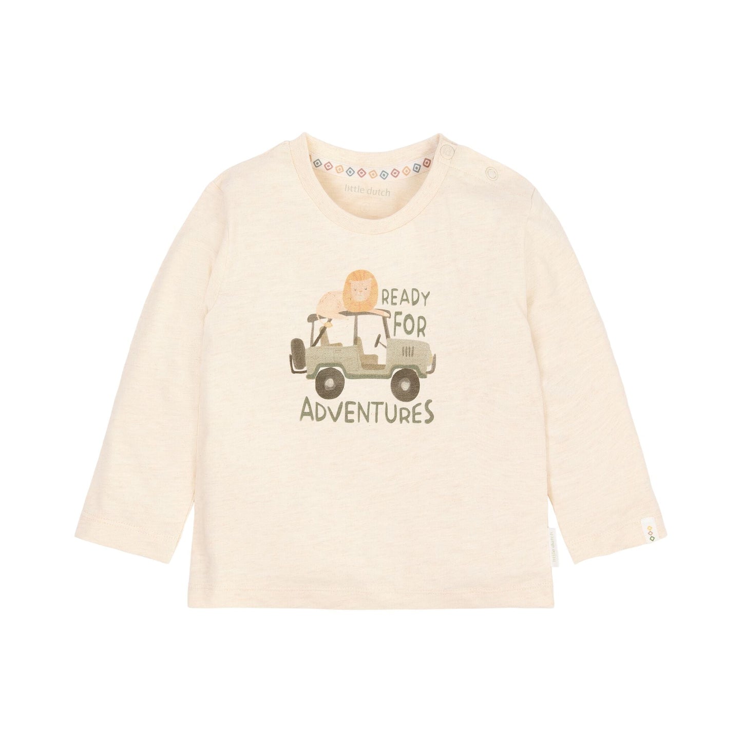 Beiges Langarmshirt mit Safari-Auto