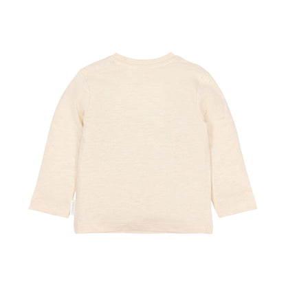 Beiges Langarmshirt mit Safari-Auto