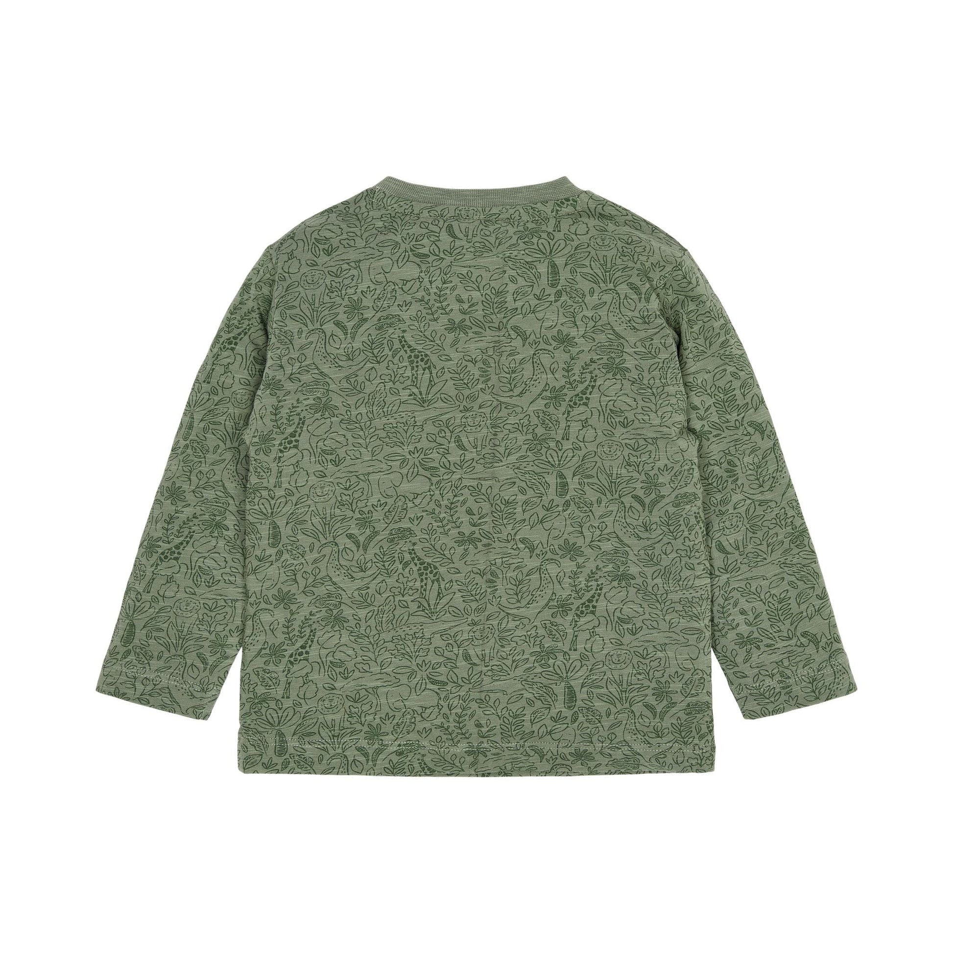 Langarmshirt Grün mit Aufdruck Little Dutch Detail