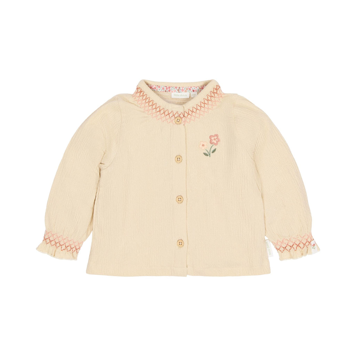 Bluse mit langen Ärmeln Beige Little Dutch