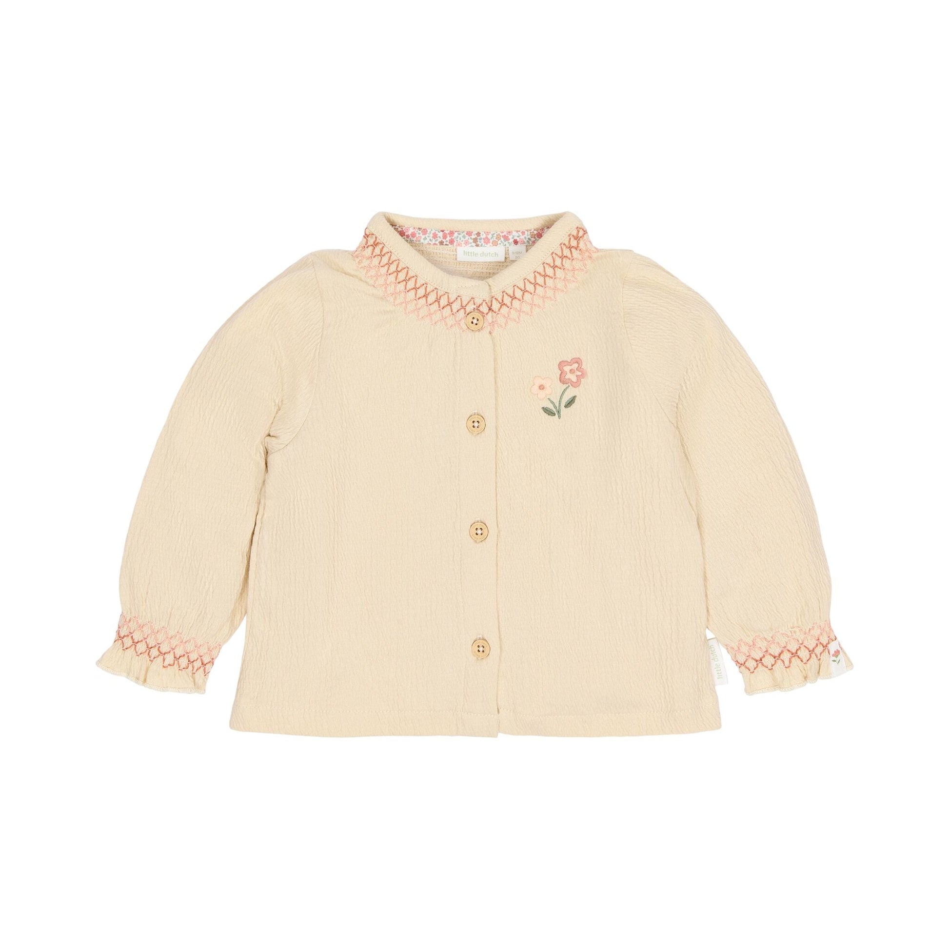 Bluse mit langen Ärmeln Beige Little Dutch