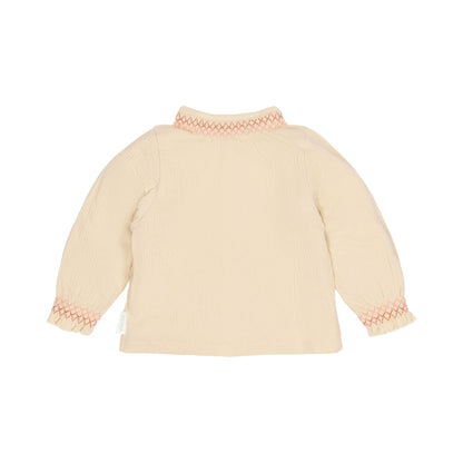 Bluse mit langen Ärmeln Beige Little Dutch Detail