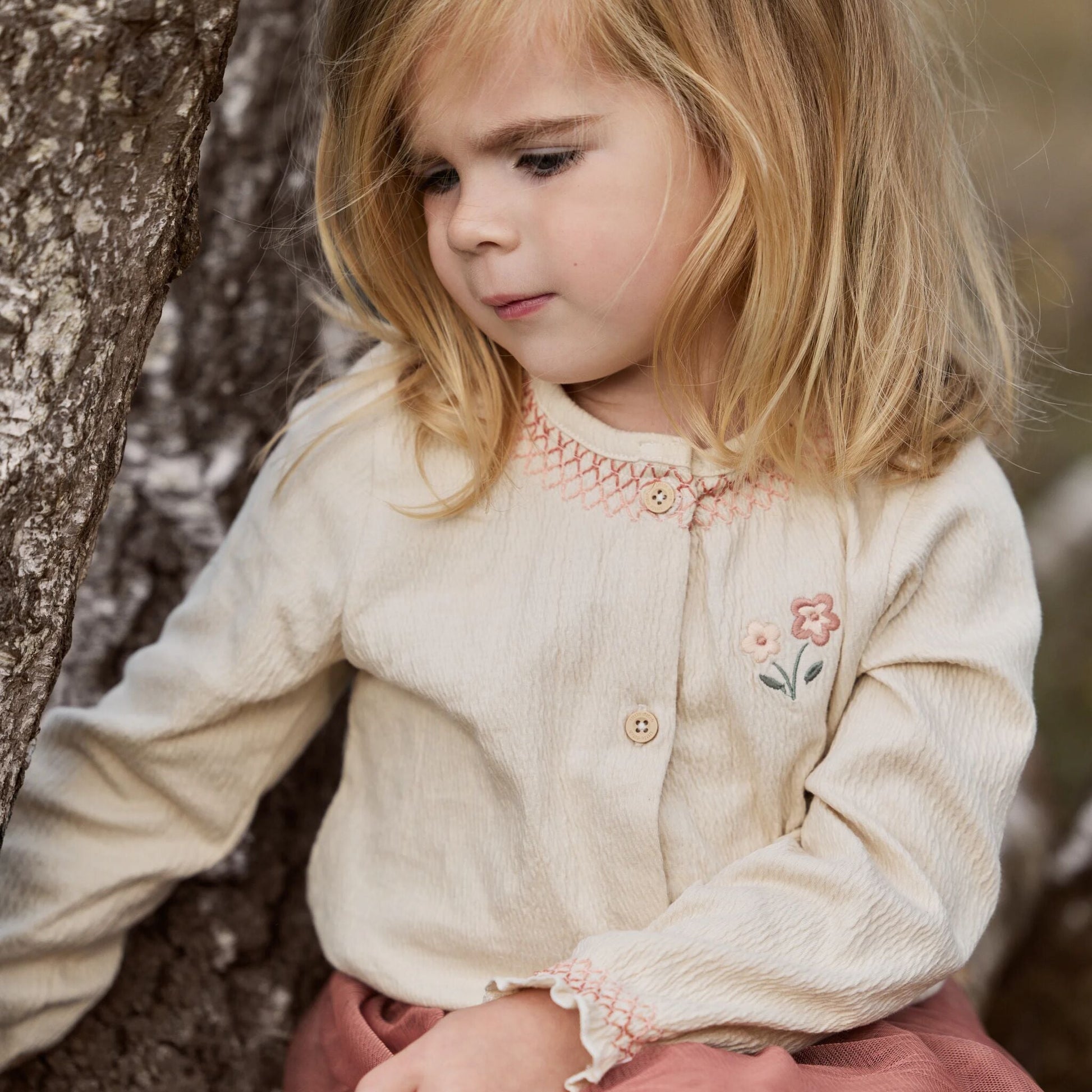 Bluse mit langen Ärmeln Beige Little Dutch Lifestyle