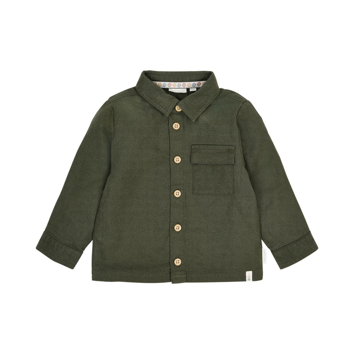 Overshirt Grün mit Safari-Stickerei