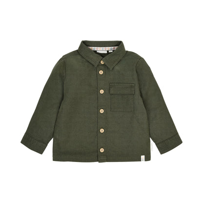 Overshirt Grün mit Safari-Stickerei