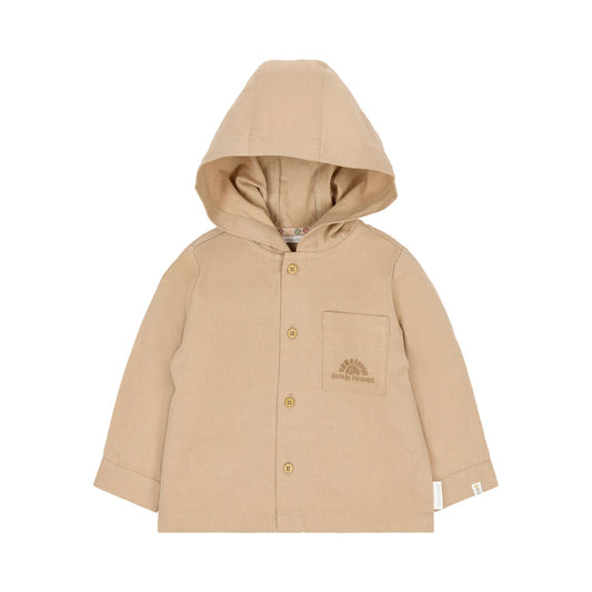 Overshirt Beige mit Kapuze Little Dutch