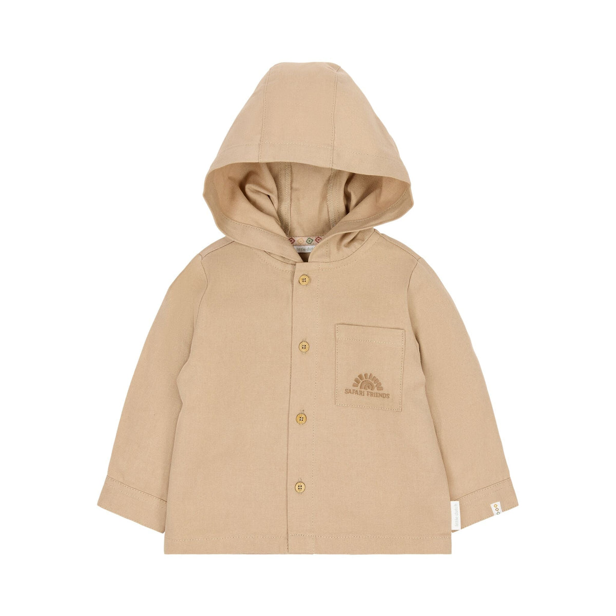 Overshirt Beige mit Kapuze Little Dutch