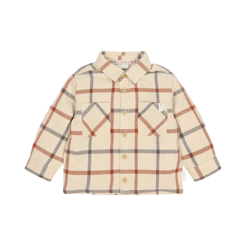 Overshirt Beige kariert