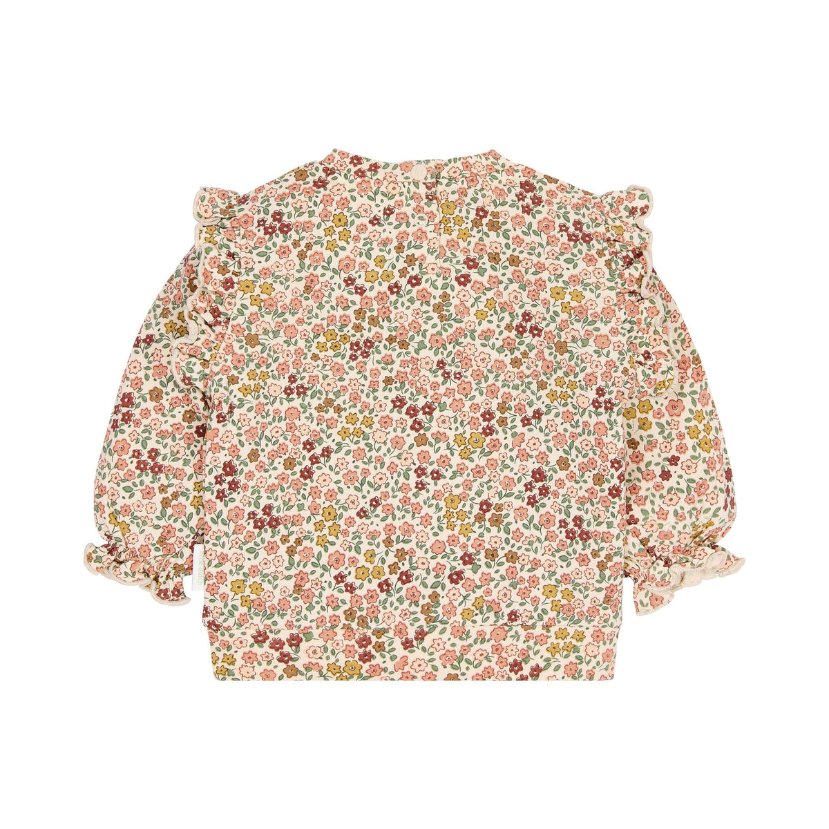 Pullover Rosa Blumendruck mit Rüschen