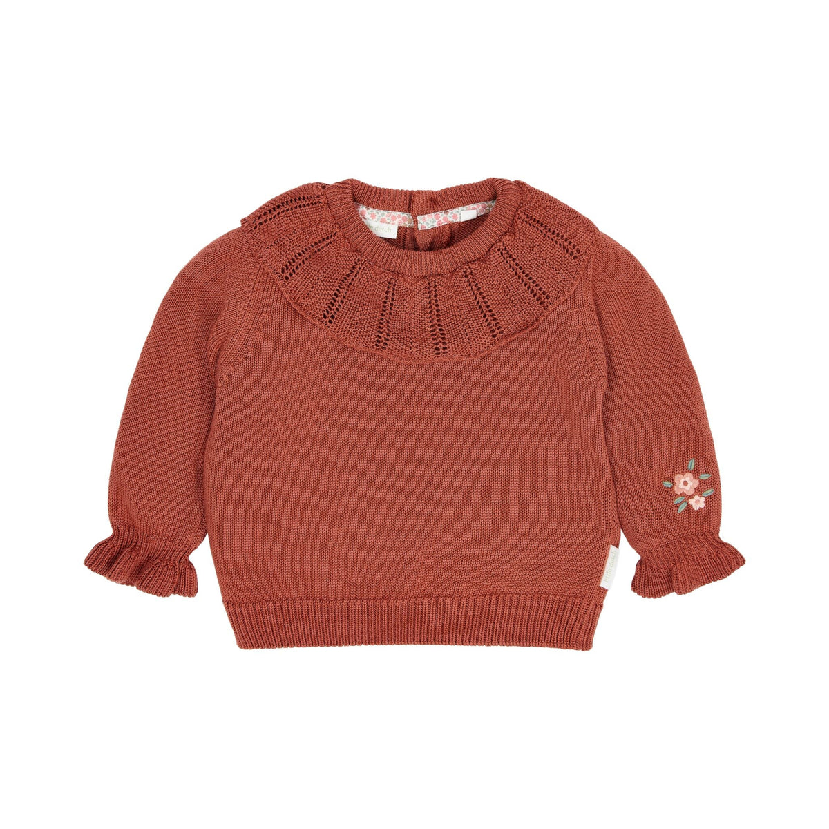 Strickpullover Rosa mit Rüschen Little Dutch