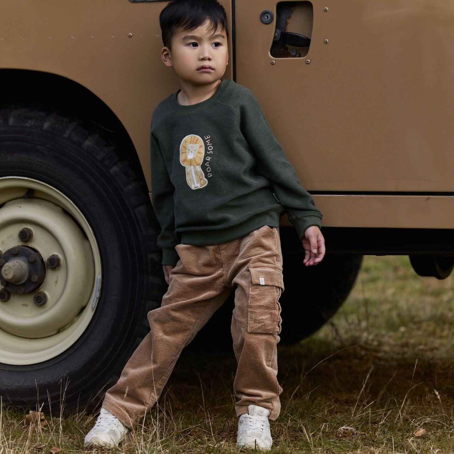 Pullover Grün mit Animal Print Little Dutch Lifestyle