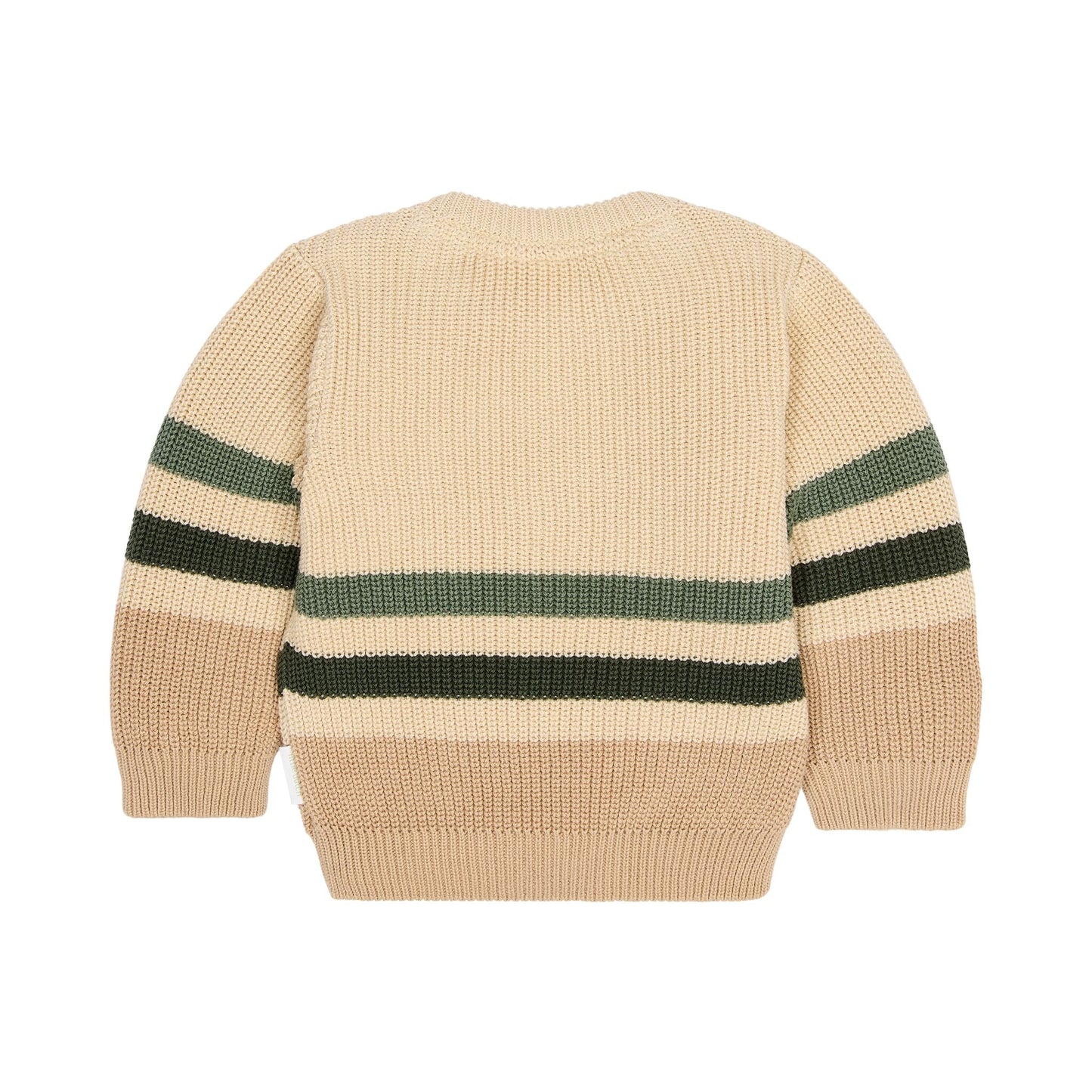 Gestrickter Pullover Sand gestreift Little Dutch Detail