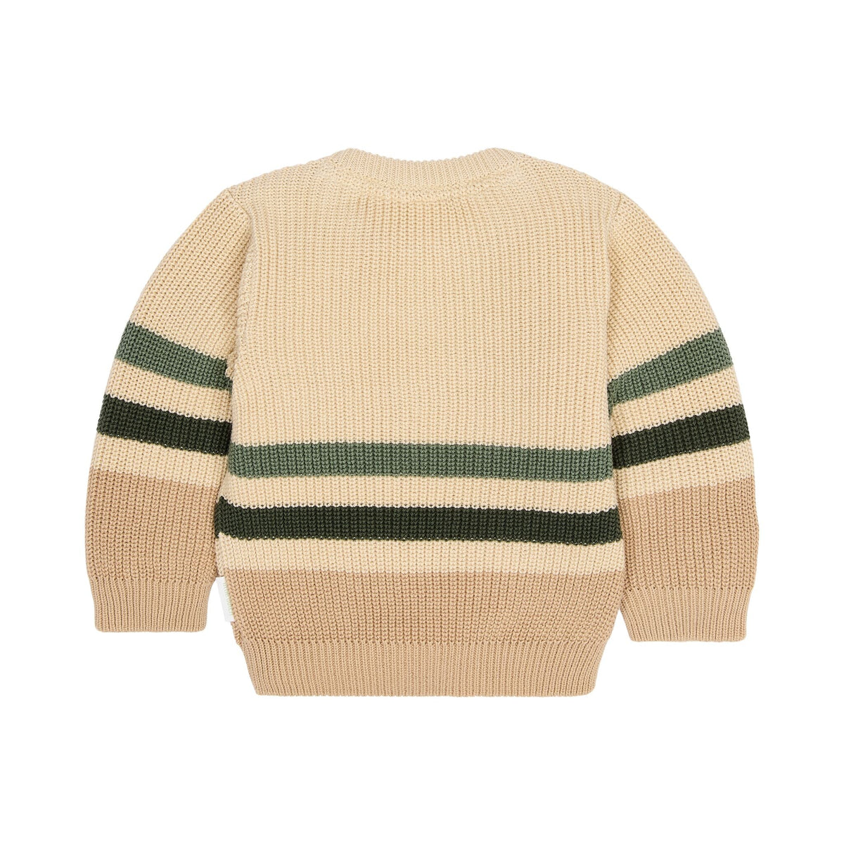 Gestrickter Pullover Sand gestreift Little Dutch Detail