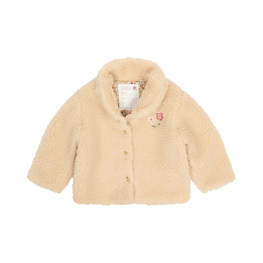 Teddy Cardigan Beige Little Dutch