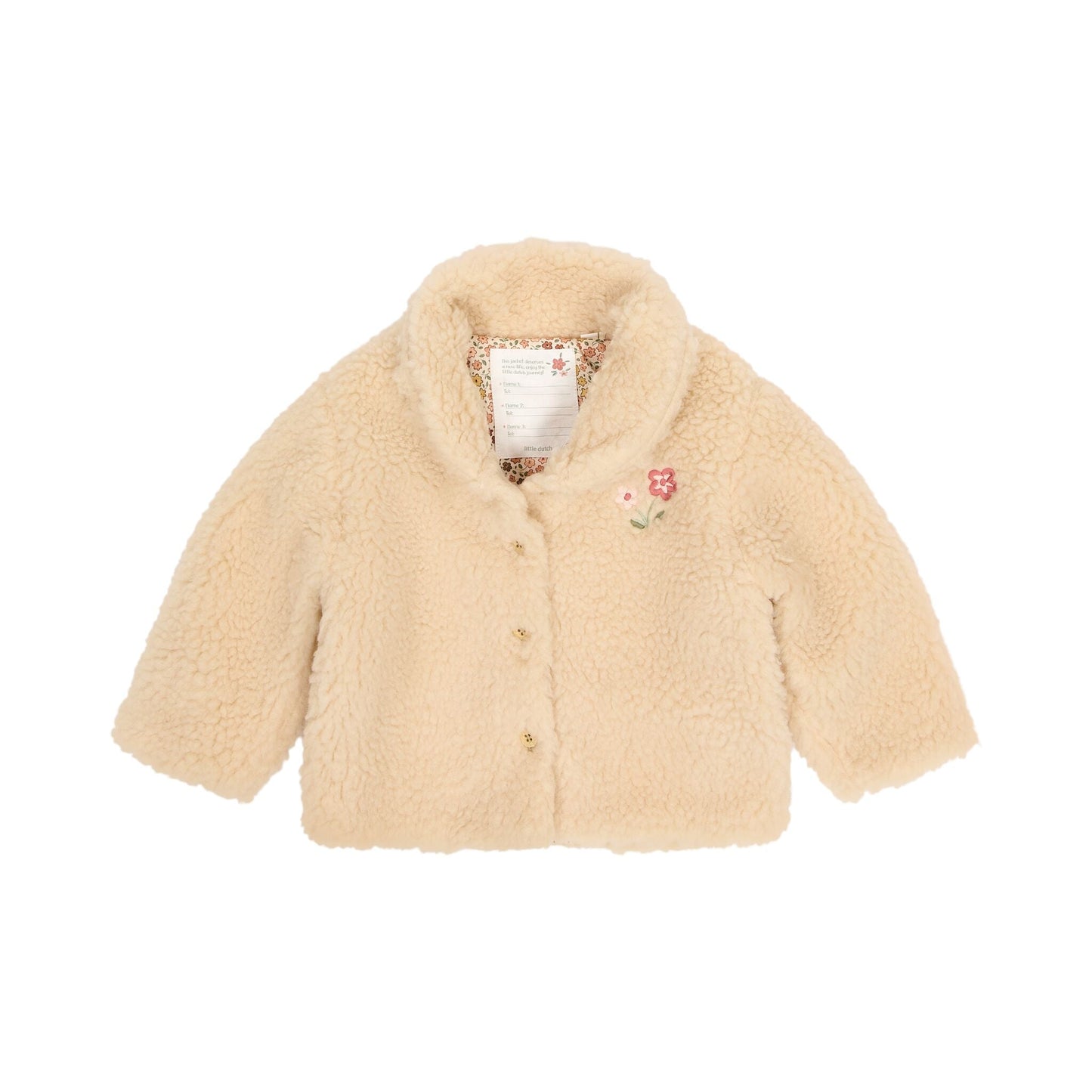 Teddy Cardigan Beige Little Dutch