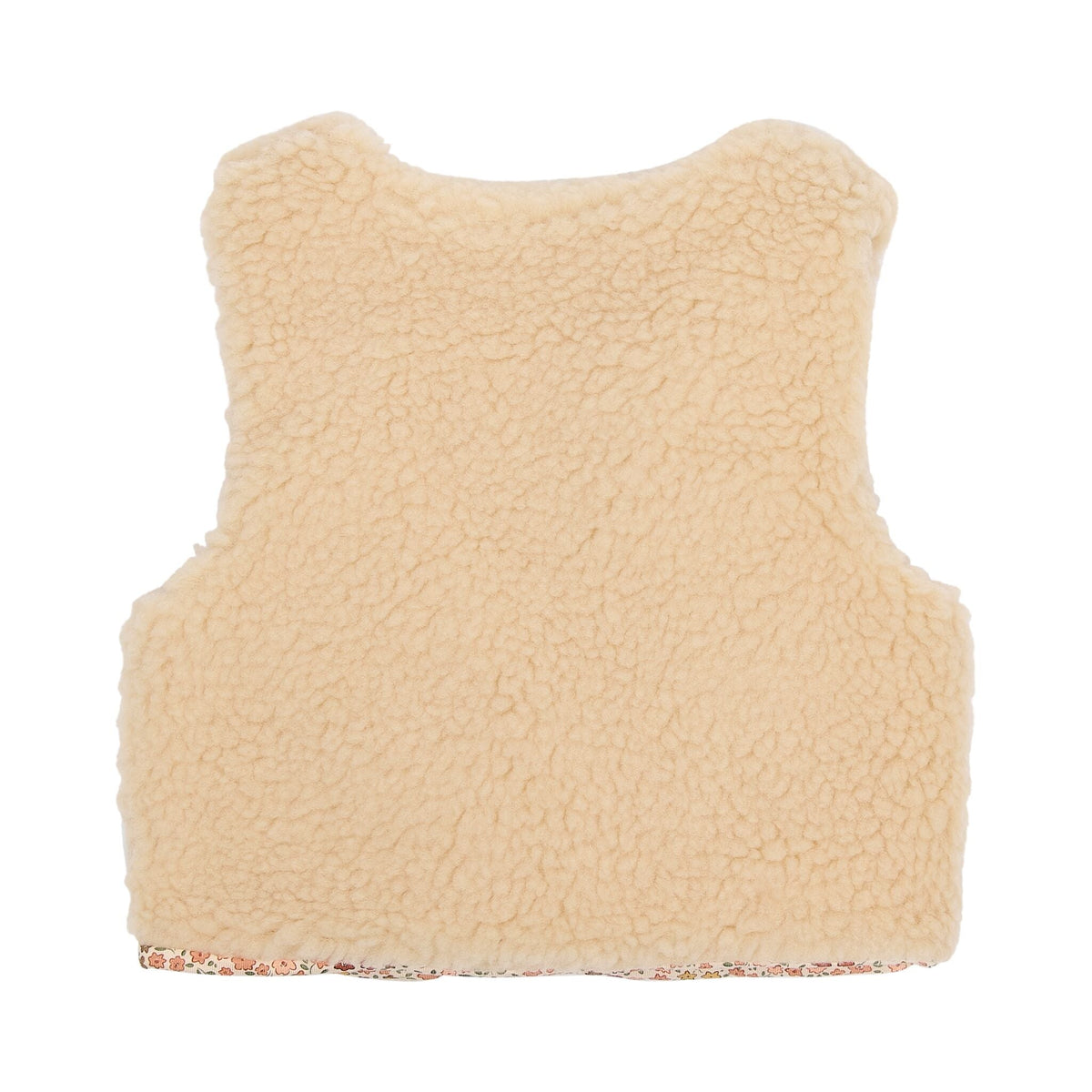 Teddy-Weste Beige