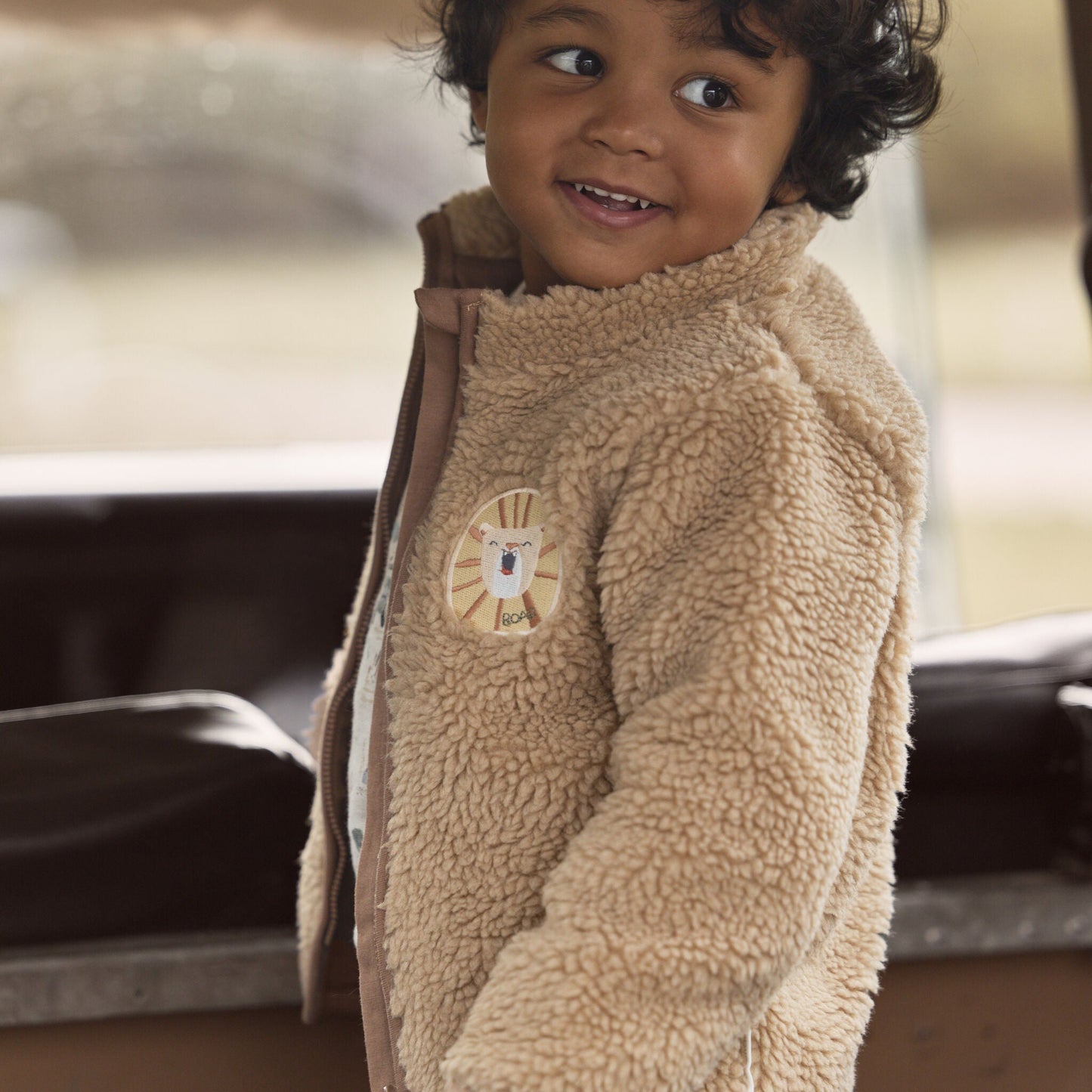 Teddy-Cardigan Sand