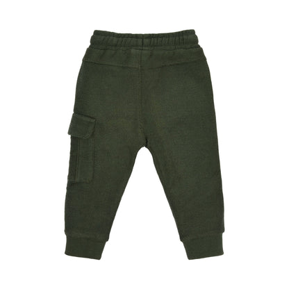 Cargohose aus grünem Sweatstoff Little Dutch Detail