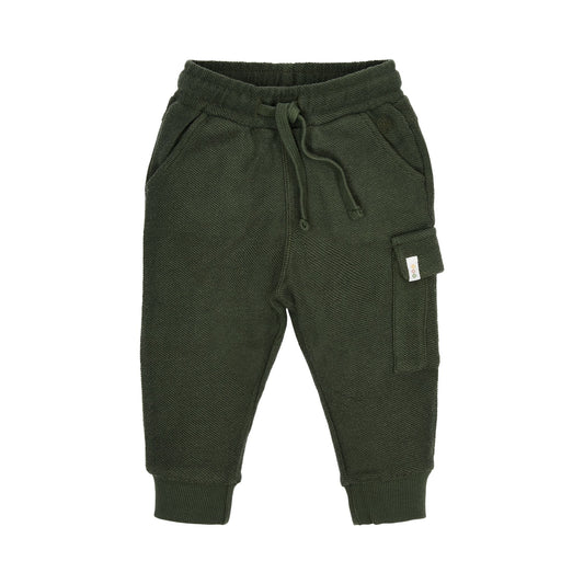 Cargohose aus grünem Sweatstoff Little Dutch