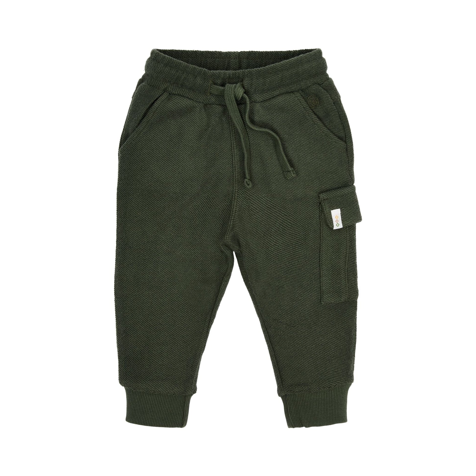 Cargohose aus grünem Sweatstoff Little Dutch