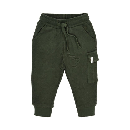 Cargohose aus grünem Sweatstoff Little Dutch