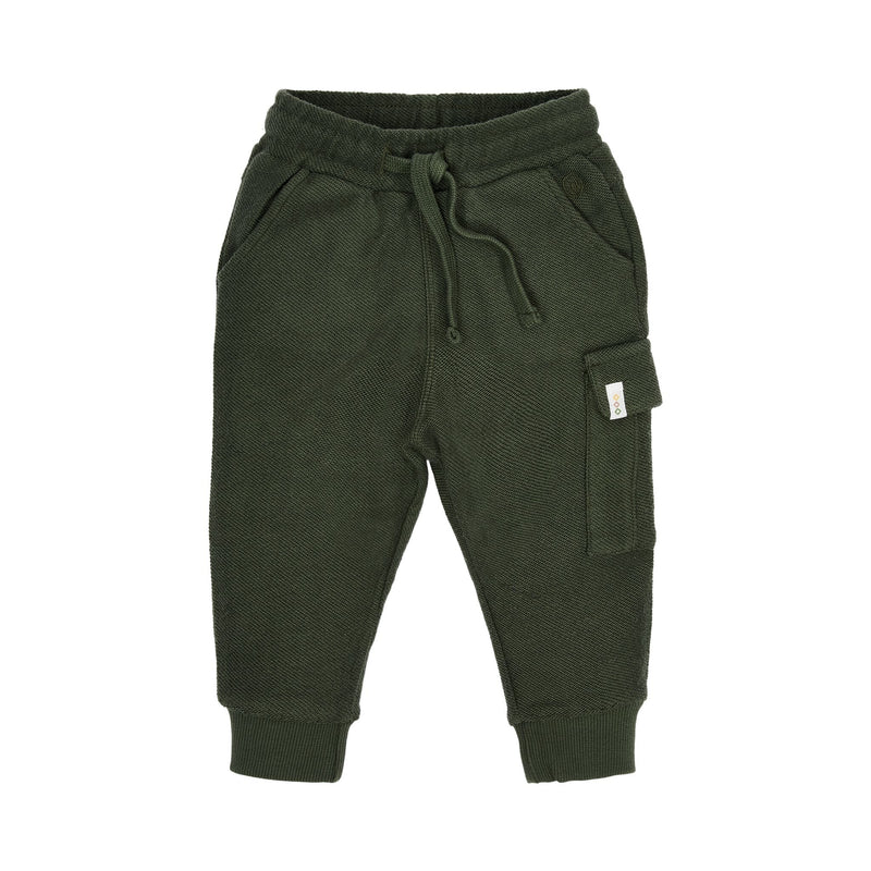 Cargohose aus grünem Sweatstoff Little Dutch