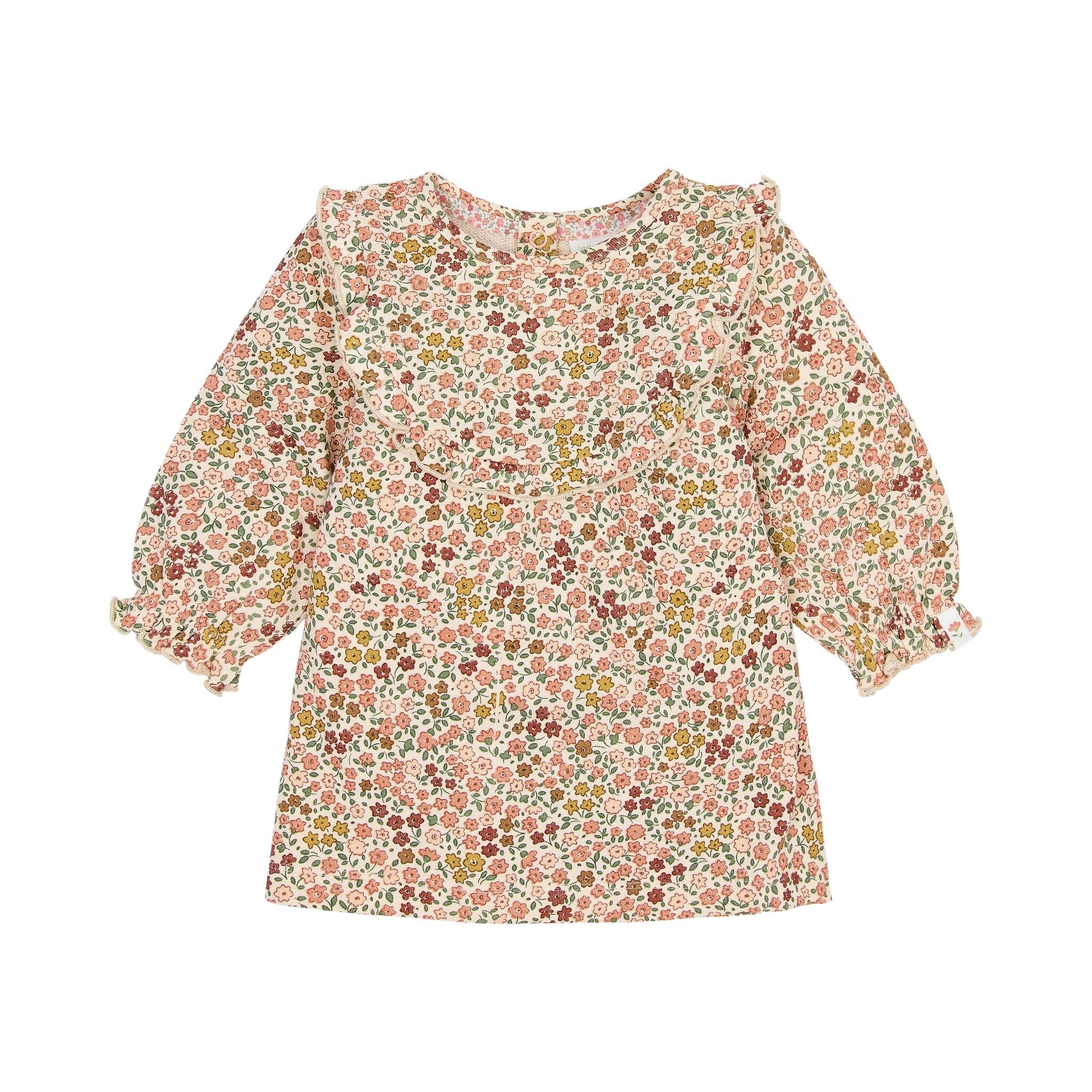 Kleid mit langen Ärmeln Rosa Blumendruck Little Dutch