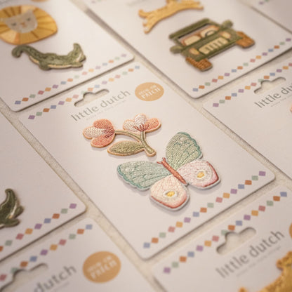 Set 2 Strick-Patches Safari Blume